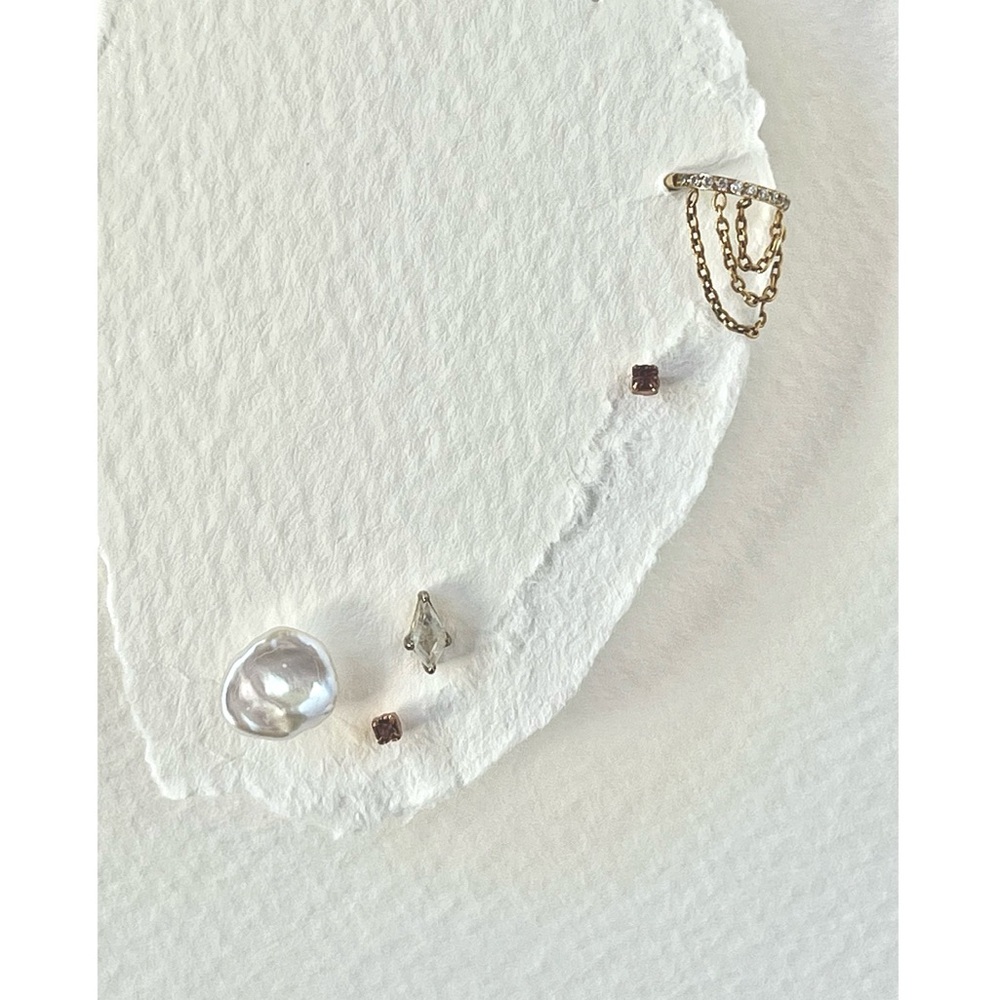 Freshwater Pearl Rainbow Moonstone Earring Set
